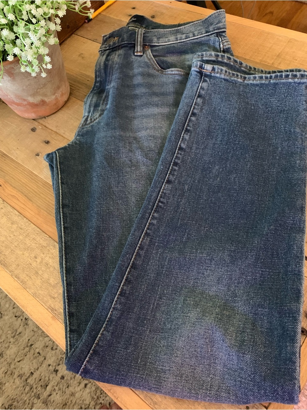 GAP Men's Straight Jeans in Dark Blue